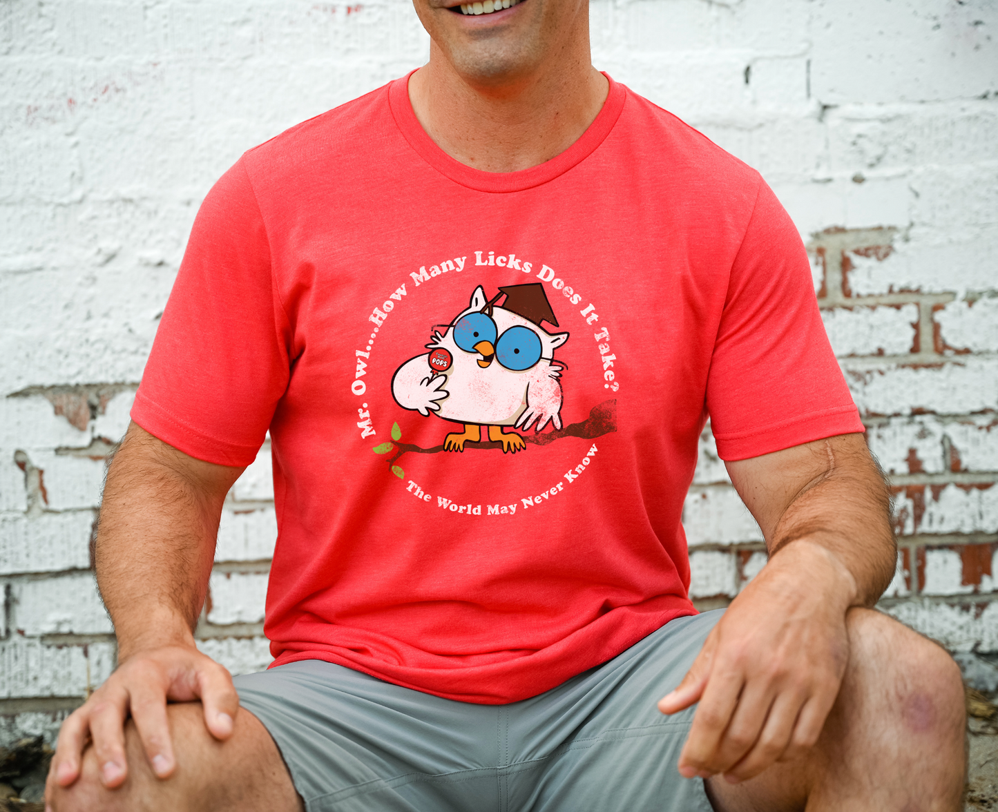 unisex tootsie pop mr owl shirt styled casually for candy lovers and nostalgic candy fans