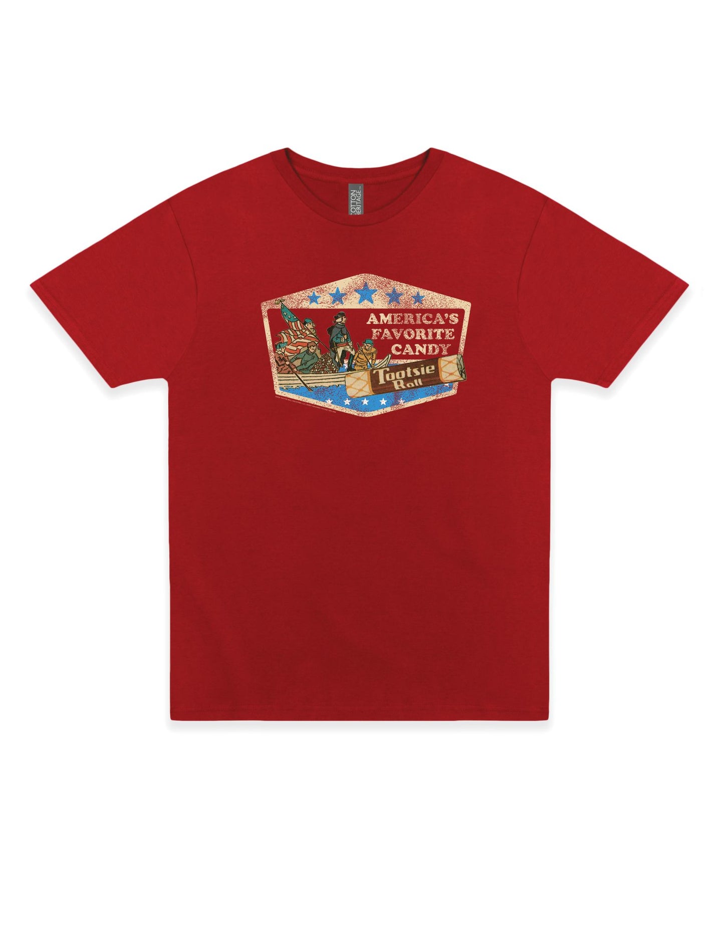 tootsie roll americas favorite candy patriotic graphic t shirt retro candy unisex tee