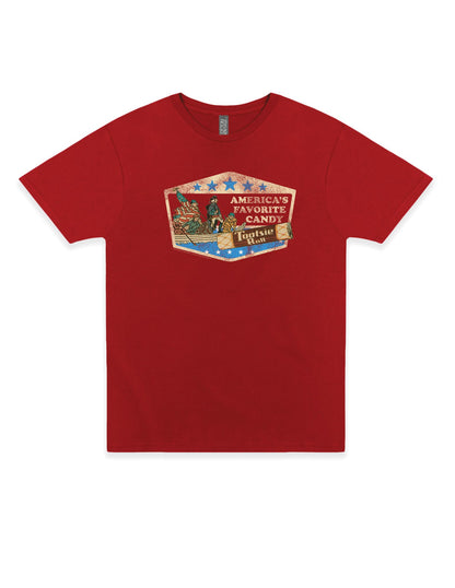 tootsie roll americas favorite candy patriotic graphic t shirt retro candy unisex tee