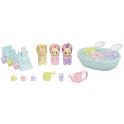 Calico Critters- Triplets Baby Bath Time