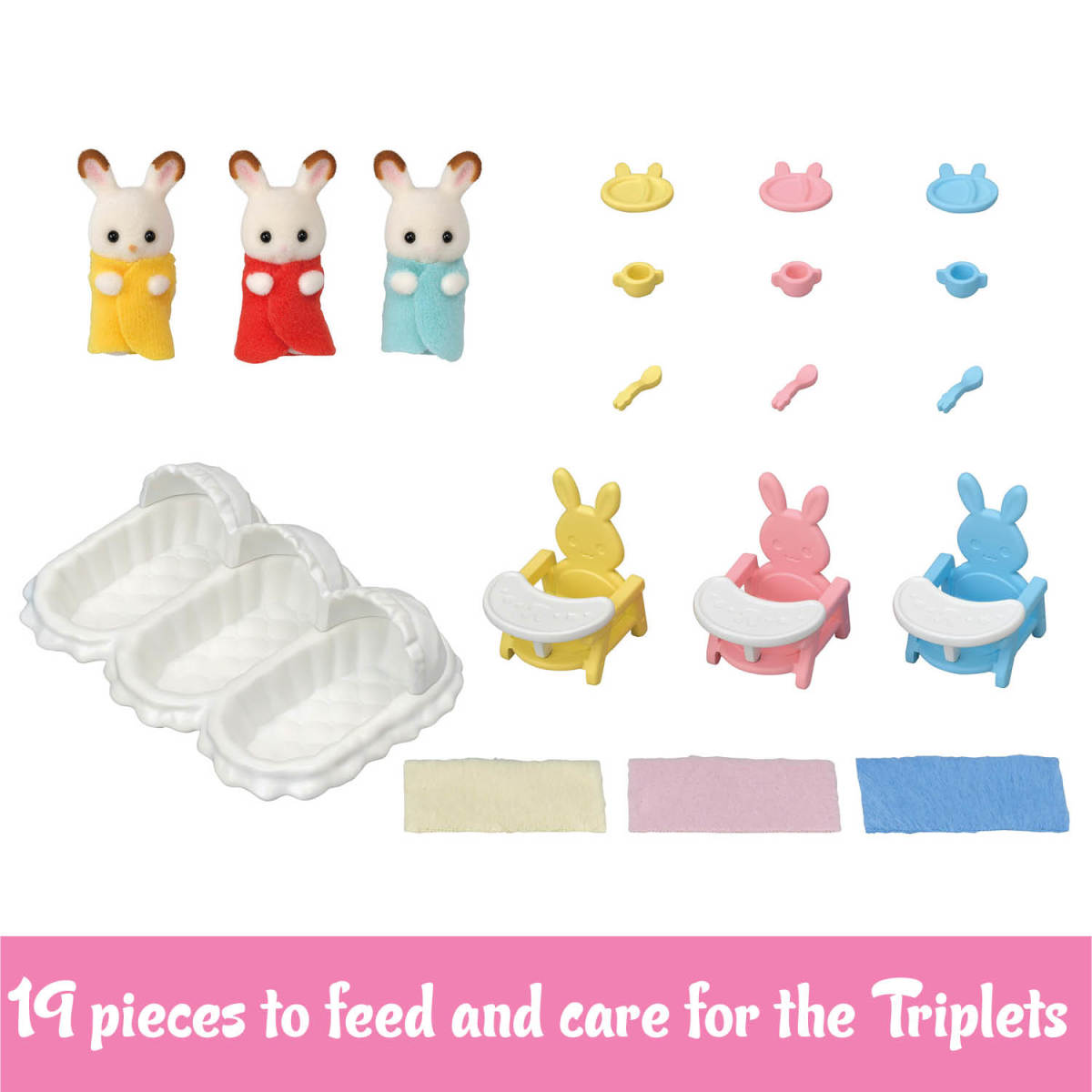 Calico Critters- Triplets Care Set