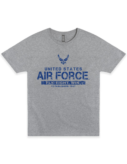 us air force fly fight win est 1947 vintage graphic t shirt officially licensed military unisex tee
