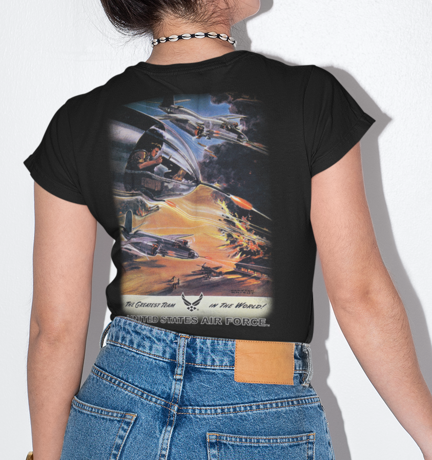 unisex us air force greatest team t shirt styled casually patriotic military outfit