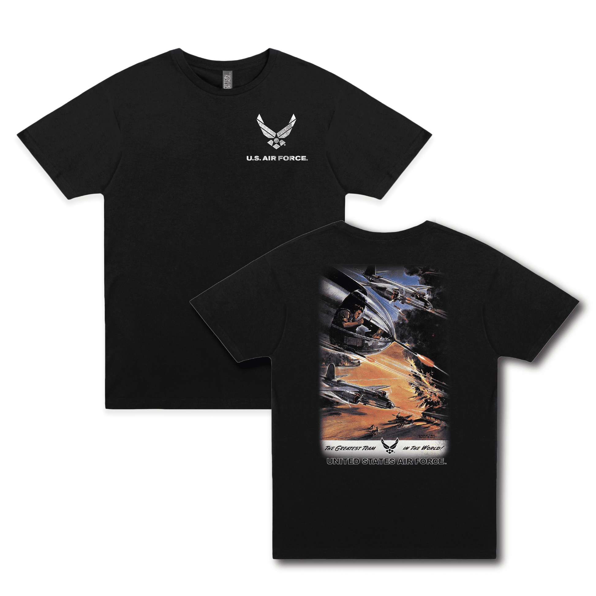 us air force the greatest team vintage graphic t shirt officially licensed military unisex tee