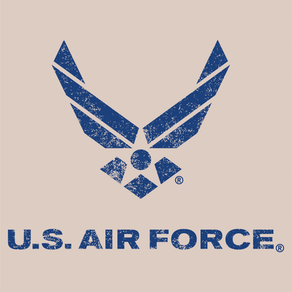 close up of us air force lets go usa patriotic graphic on cotton t shirt