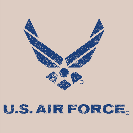 close up of us air force lets go usa patriotic graphic on cotton t shirt