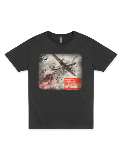 us air force super fortress vintage graphic t shirt officially licensed military unisex tee