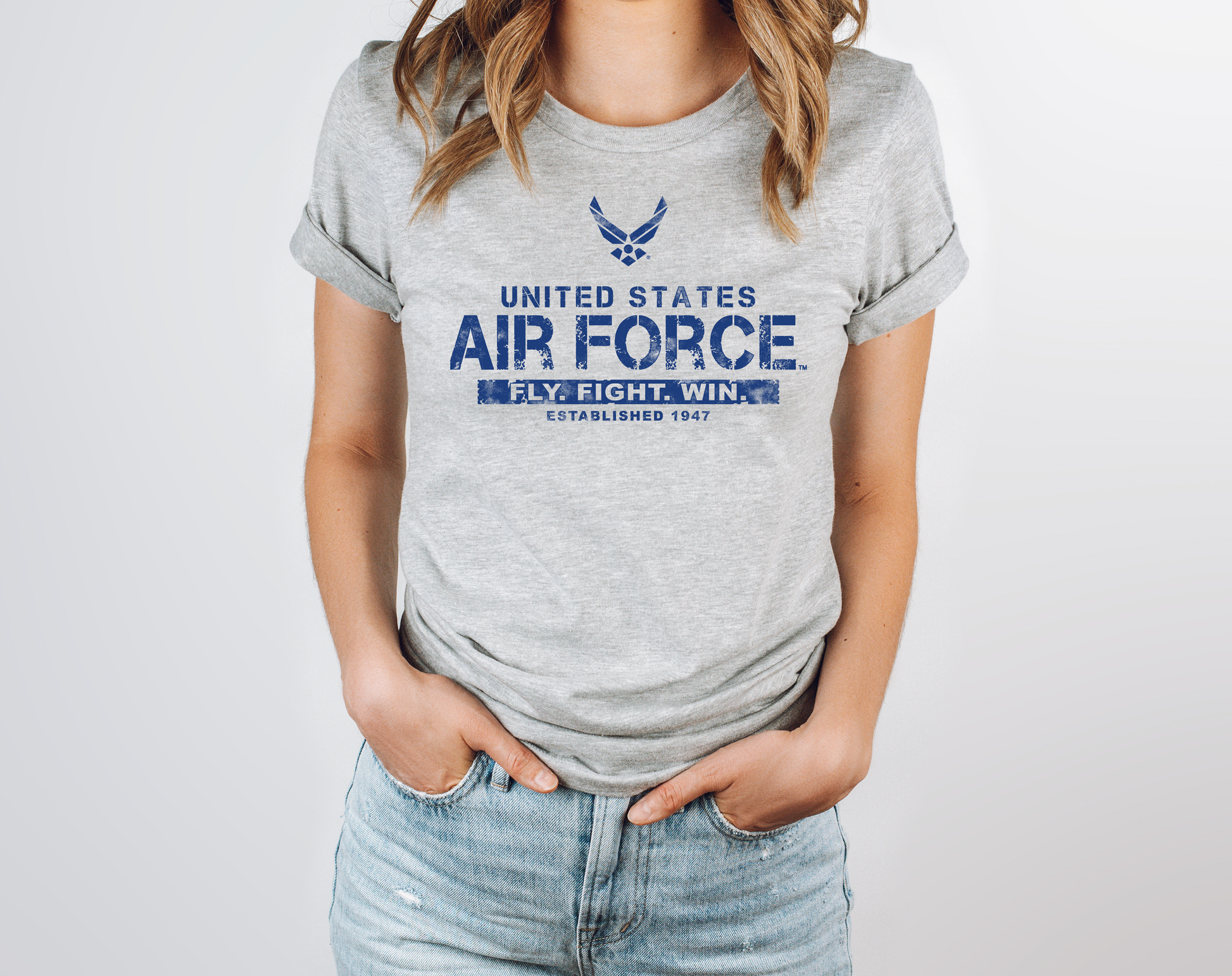 unisex us air force vintage t shirt styled casually patriotic military outfit