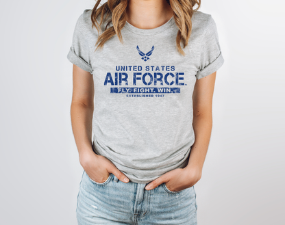 unisex us air force vintage t shirt styled casually patriotic military outfit
