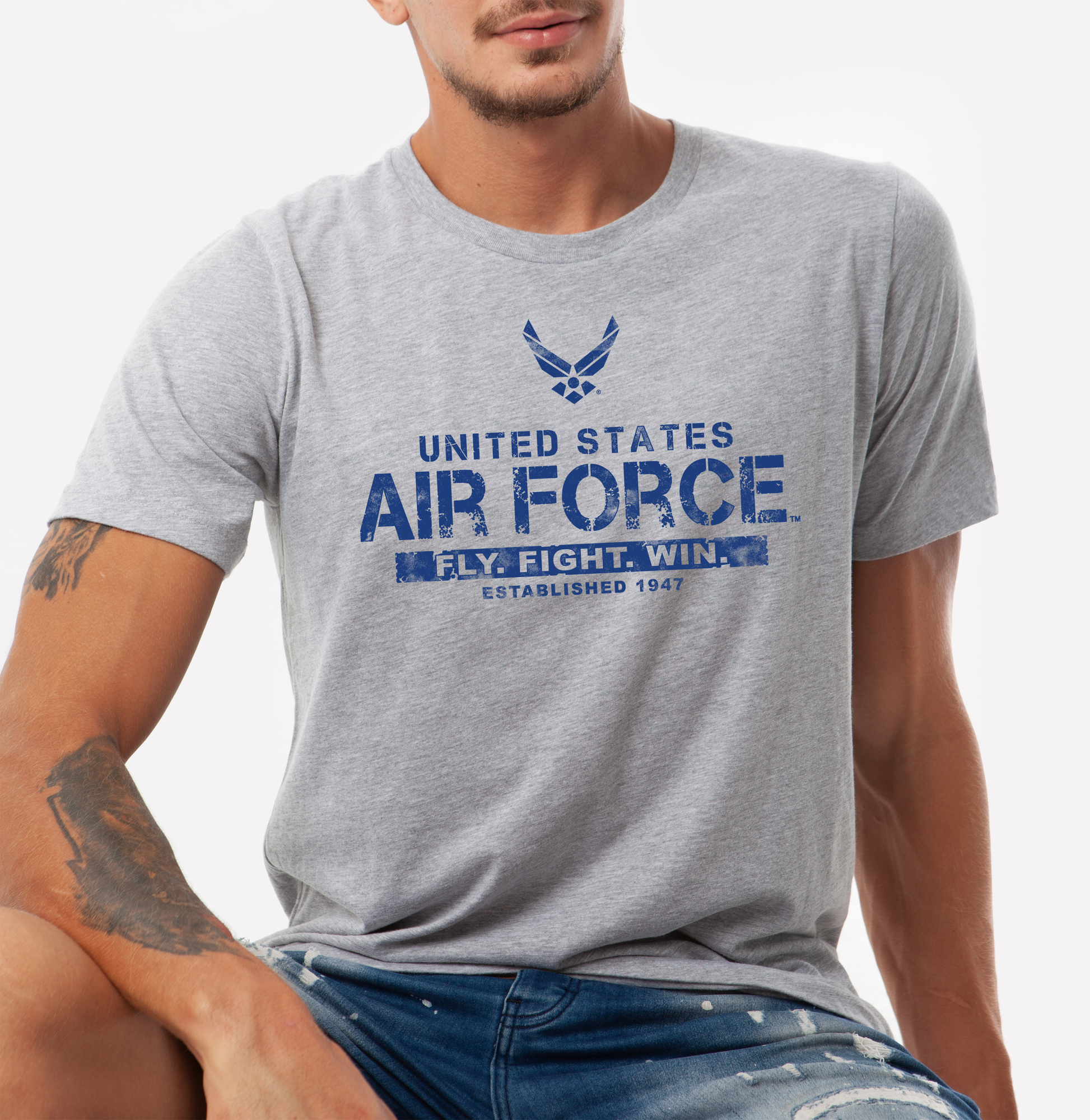 unisex us air force vintage t shirt styled casually patriotic military outfit