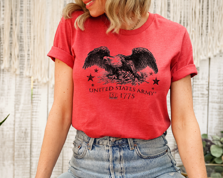 unisex us army eagle ground t shirt styled casually patriotic military outfit