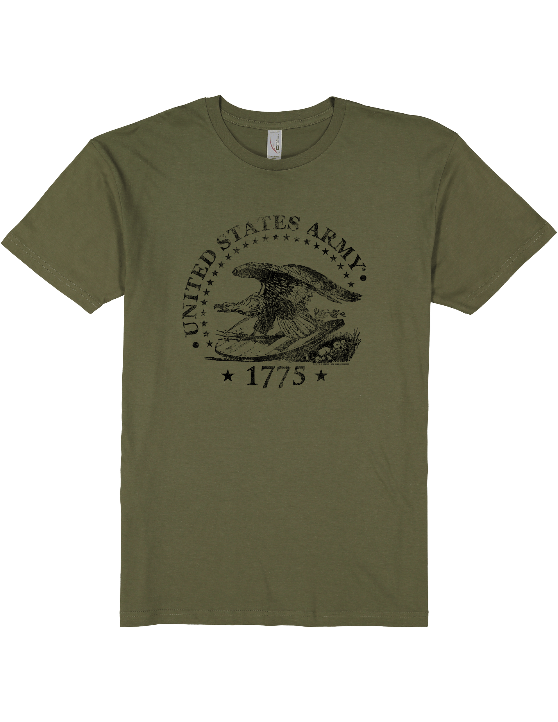 Vintage Historical Army Est. 1775 T-Shirt - Military Green T-Shirt