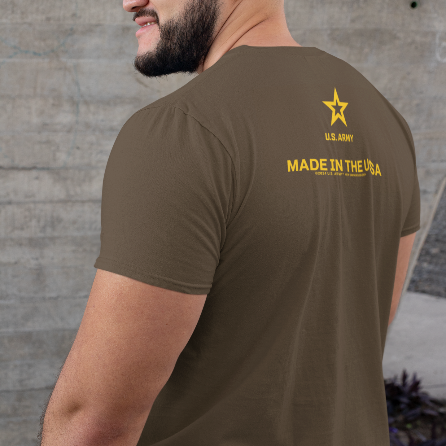 unisex us army logo t shirt styled casually patriotic military outfit front and back print