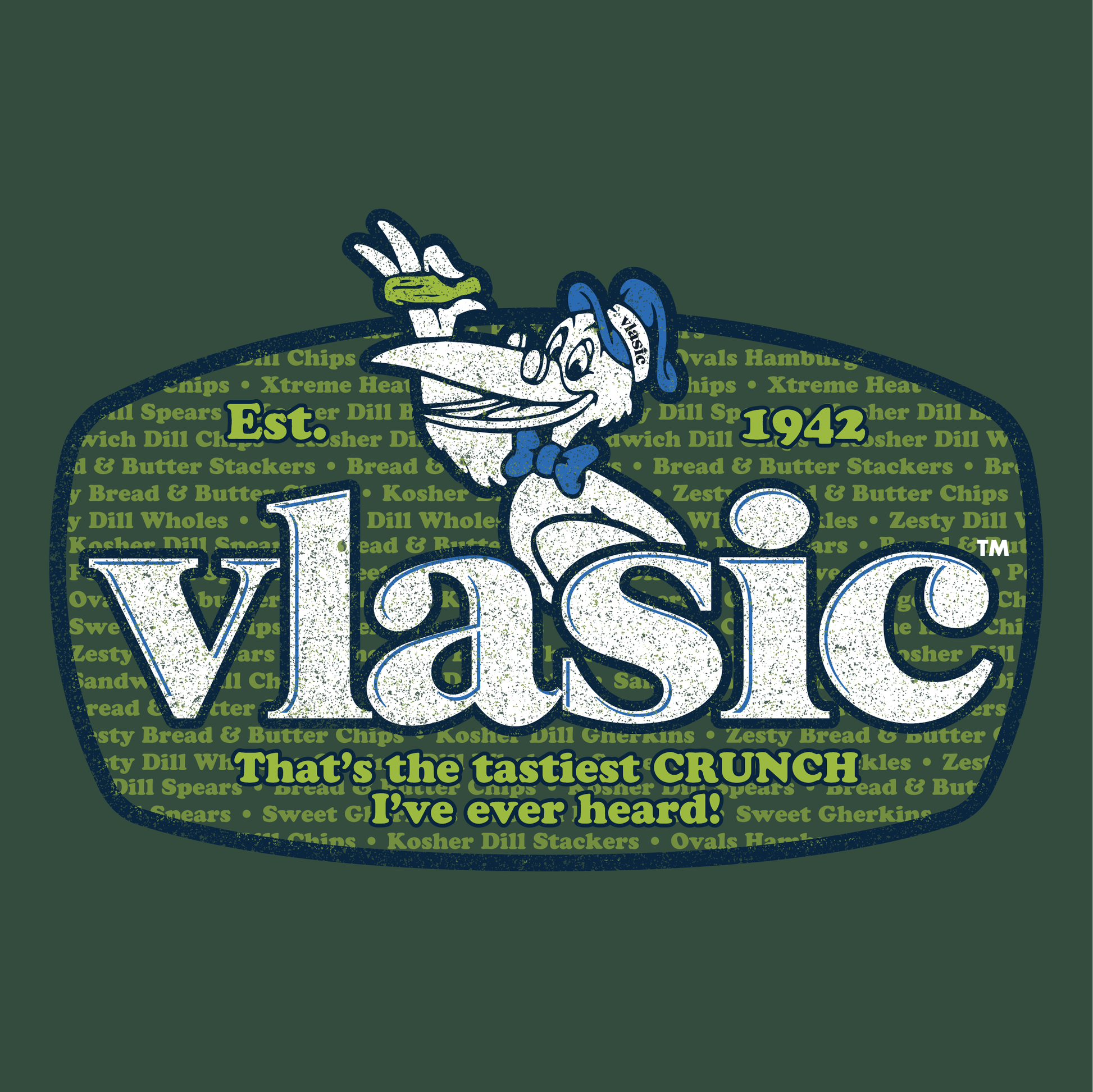 close up of vlasic pickle flavors novelty graphic