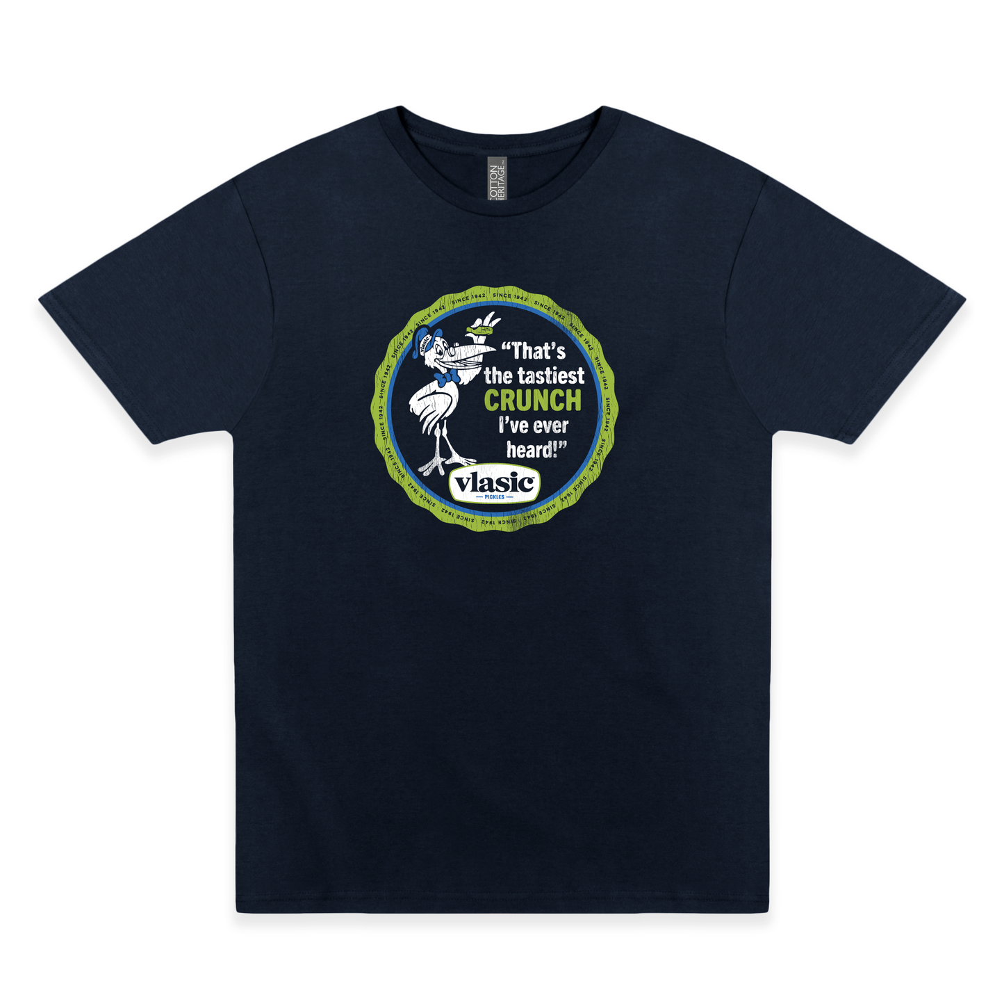 vlasic pickles tastiest crunch jar lid graphic t shirt officially licensed retro pickle brand unisex tee