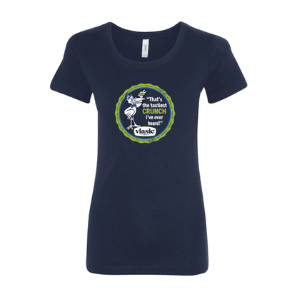 vlasic pickles tastiest crunch jar lid graphic t shirt officially licensed retro pickle brand womens tee