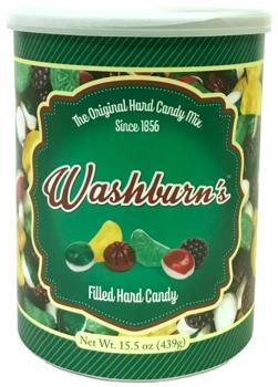 Washburn Assorted Hard Candy 15.5oz Canister