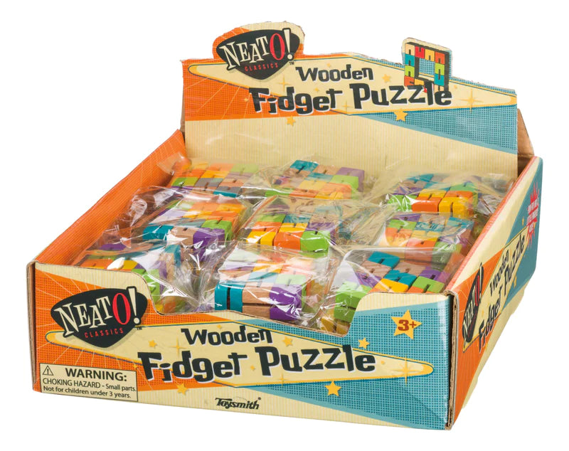 Neato! Wooden Fidget Puzzle, Colorful, Poly Bagged, Asst.