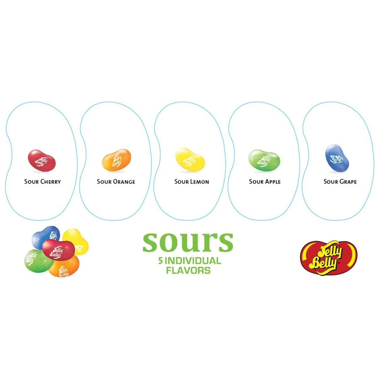 Sours Jelly Beans - 9.8 oz Pouch Bag