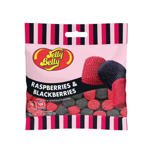 Jelly Belly Raspberries and Blackberries - 2.75oz Grab & Go® Bag