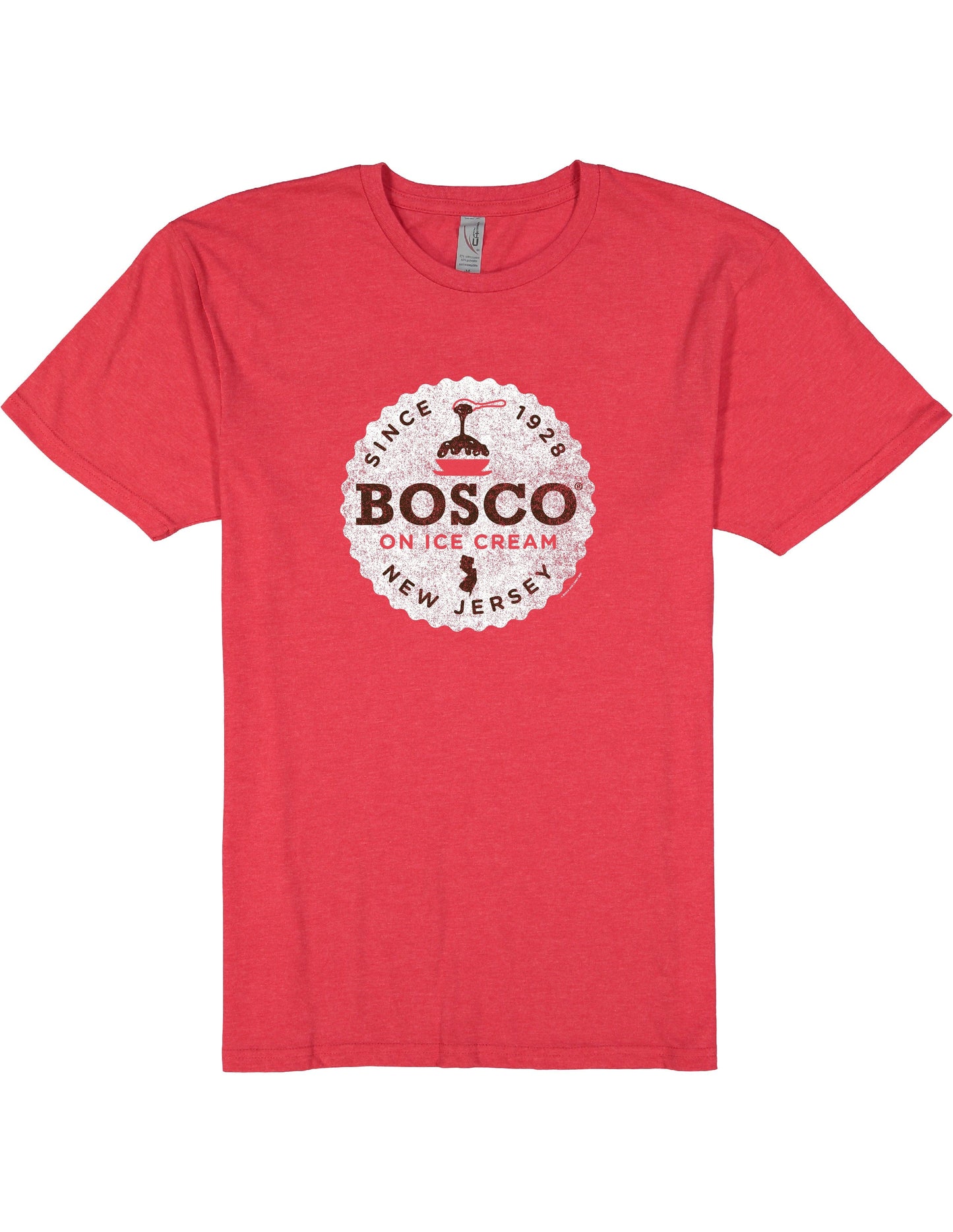 BOSCO® On Ice Cream Unisex Tee | Vintage Bottle Cap Label | Est. in New Jersey Shirt