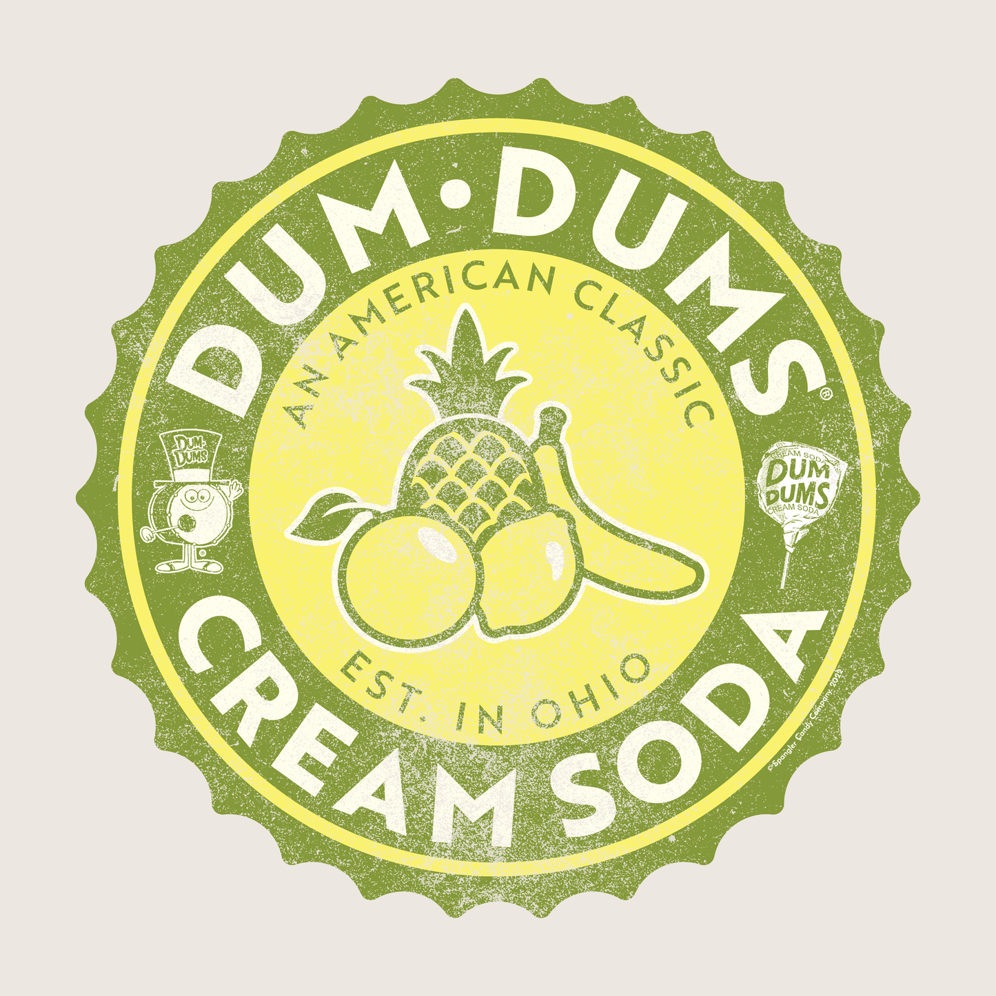 Vintage Dum Dums Cream Soda Bottle Top Tee | Founded in Ohio Unisex Shirt
