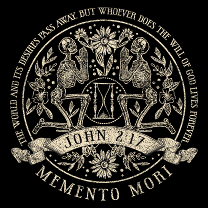 Memento Mori | John 2:17 | Floral Skeleton Unisex Shirt