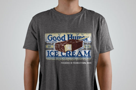 "The Original" Good Humor Tee - Ice Cream Bar - Officially Licensed - Heather Grey - Sweet Memories Vintage Tees