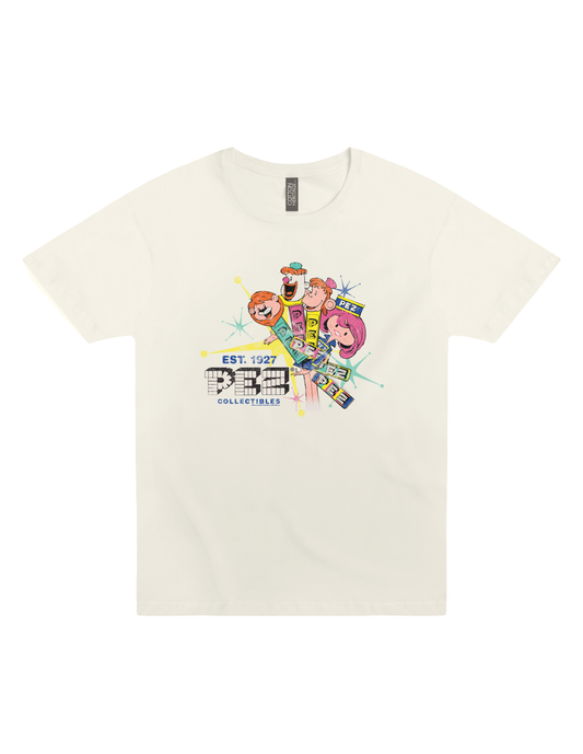 PEZ Retro Assorted Fruit Candy Collectibles Tee