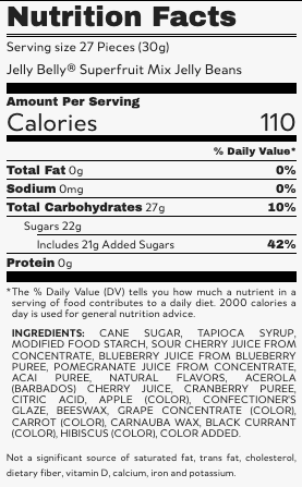 Superfruit Mix Jelly Beans - 3.1oz Grab & Go® Bag