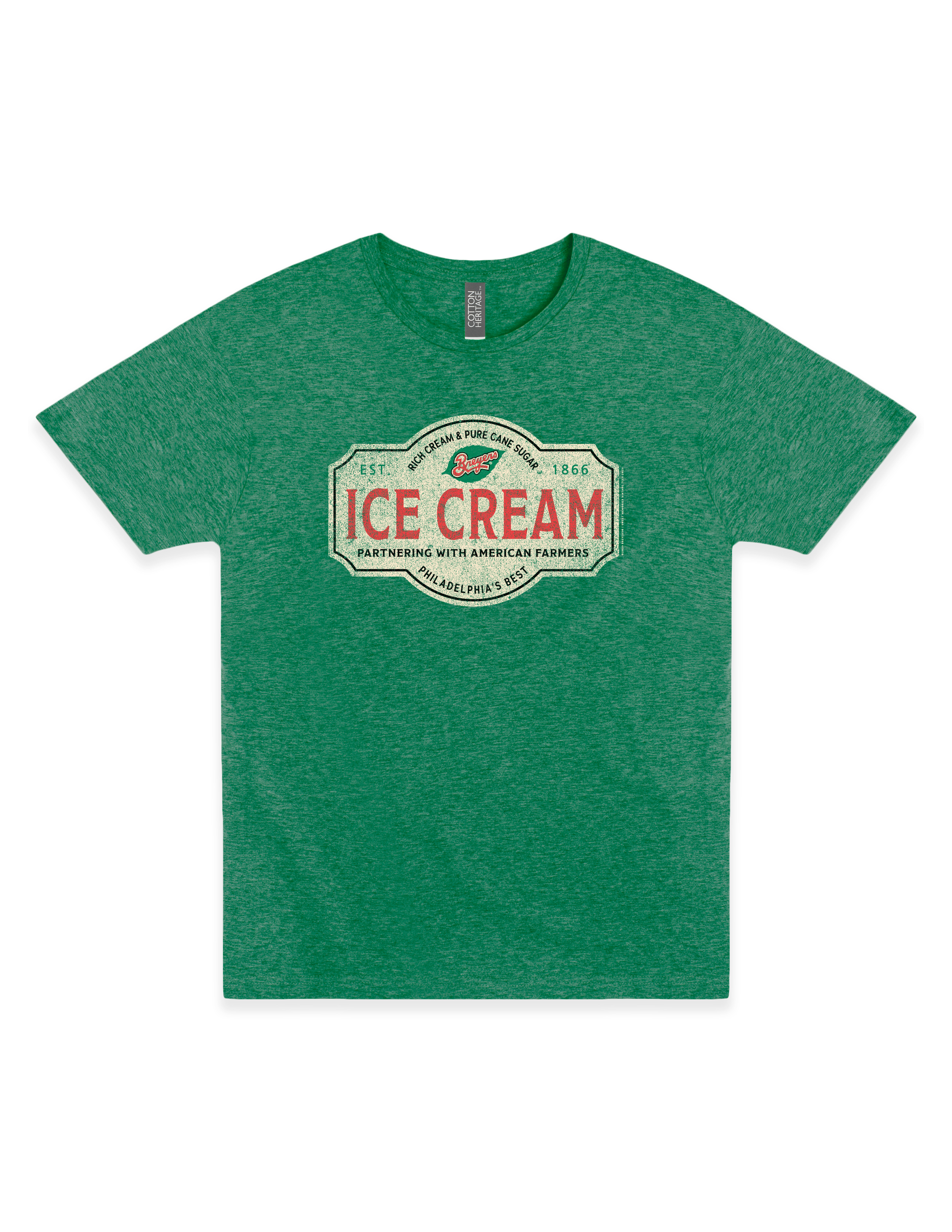 Breyers® Ice Cream American Farmers Vintage Graphic T-Shirt – Retro Dairy Heritage Tee, Unisex Soft Cotton Shirt