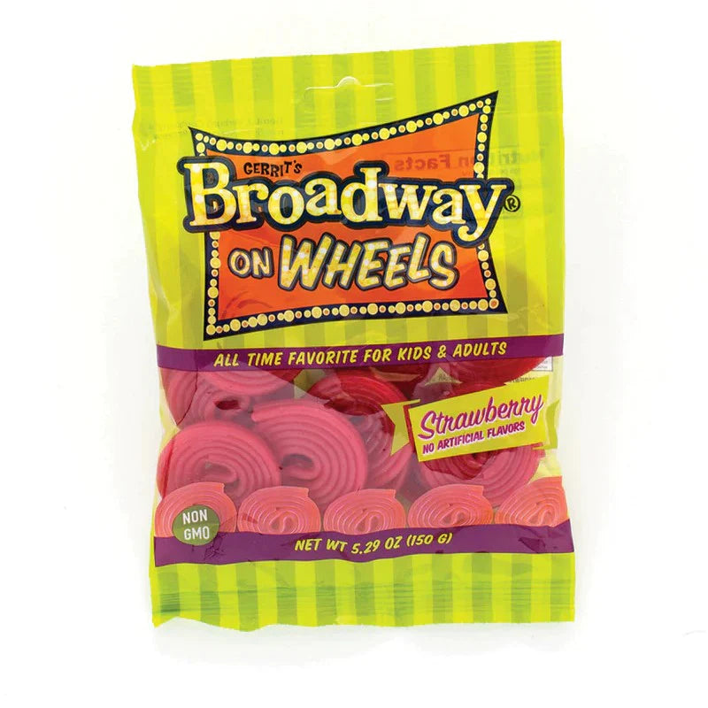 Gerrit's Broadway on Wheels Strawberry Licorice Wheels - 5.29-oz. Bag