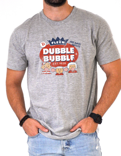 unisex dubble bubble fleer free comics and fortunes shirt styled casually for candy lovers and nostalgic bubble gum fans