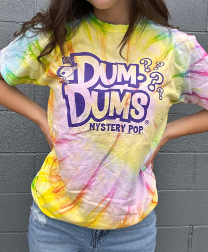 unisex dum dums mystery flavor tie dye shirt styled casually colorful candy lover outfit