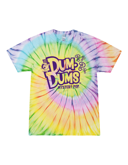 dum dums mystery flavor pop tie dye graphic t shirt officially licensed candy brand unisex nostalgia tee