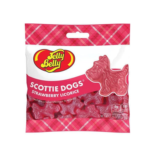 Jelly Belly Scottie Dogs Strawberry Licorice - 2.75oz Grab & Go® Bag