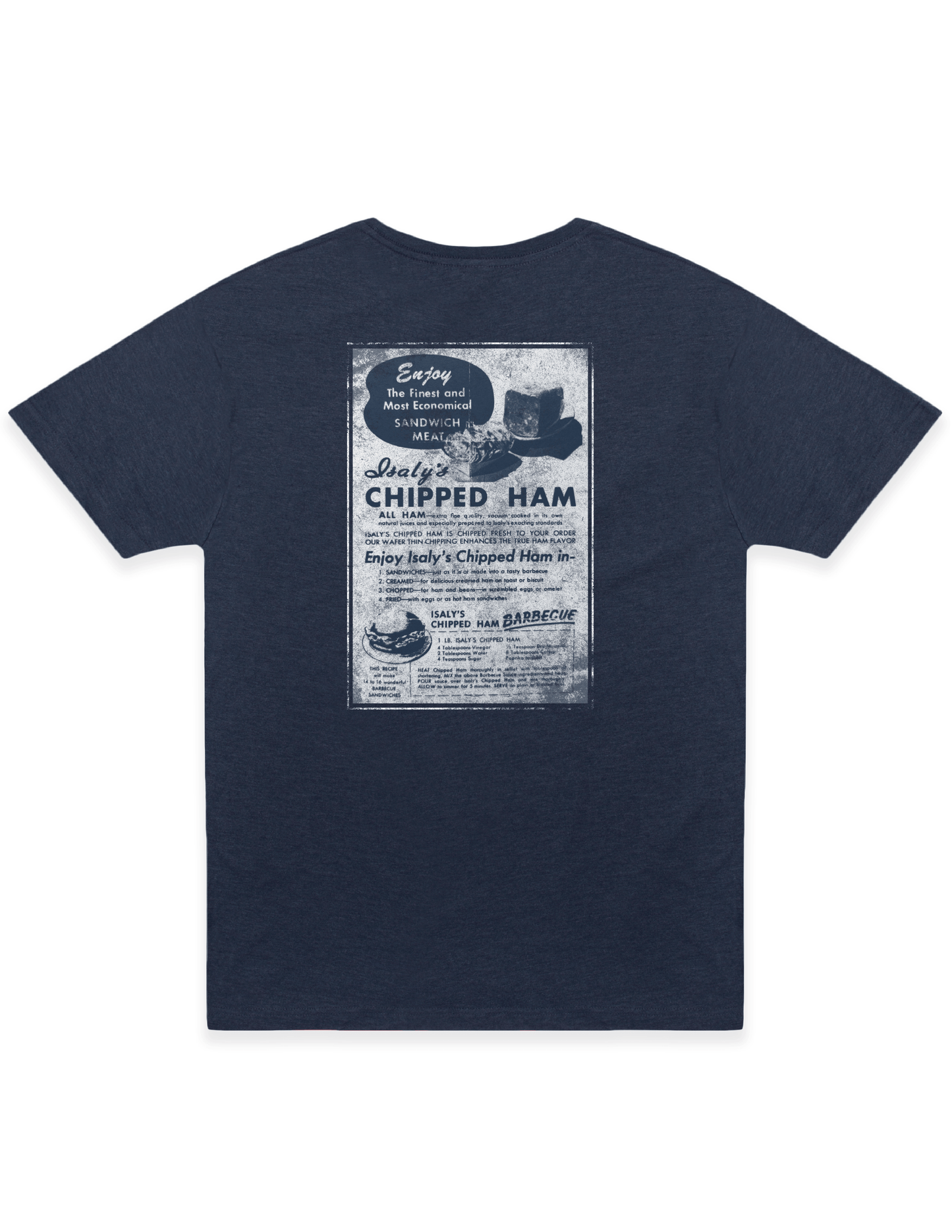 isalys chipped chopped ham vintage graphic t shirt retro pittsburgh deli brand unisex nostalgia tee