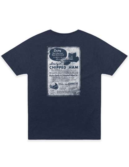 isalys chipped chopped ham vintage graphic t shirt retro pittsburgh deli brand unisex nostalgia tee