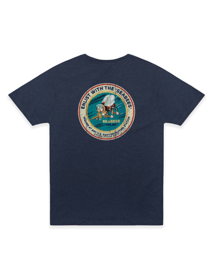 americas navy seabees enlist vintage graphic t shirt officially licensed military patriotic unisex tee back graphic