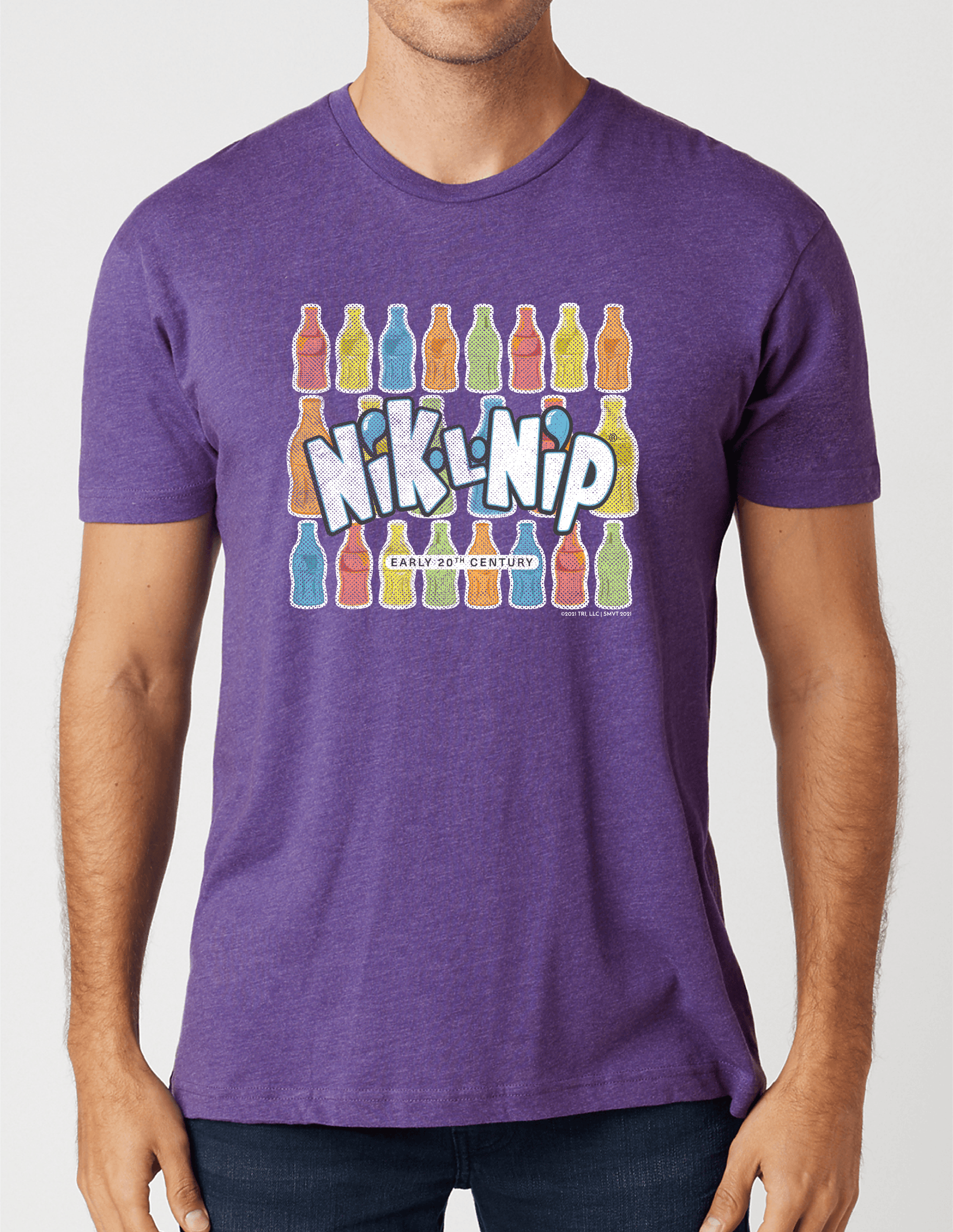 unisex nik l nip vintage logo pastel shirt styled casually for candy lovers and nostalgic candy fans wax candy