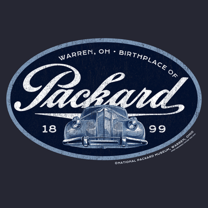 close up of packard car vintage grill graphic