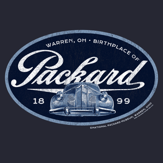 close up of packard car vintage grill graphic