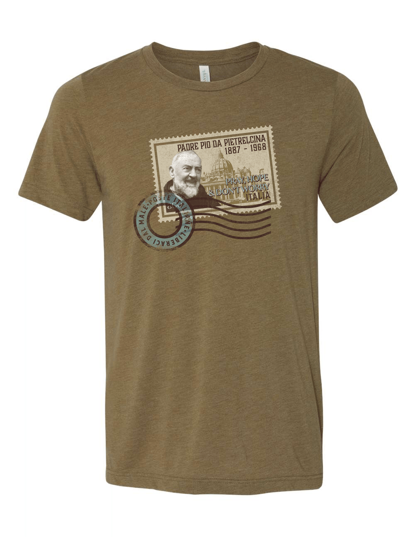 padre pio of pietrelcina vintage catholic religious graphic t shirt unisex faith apparel