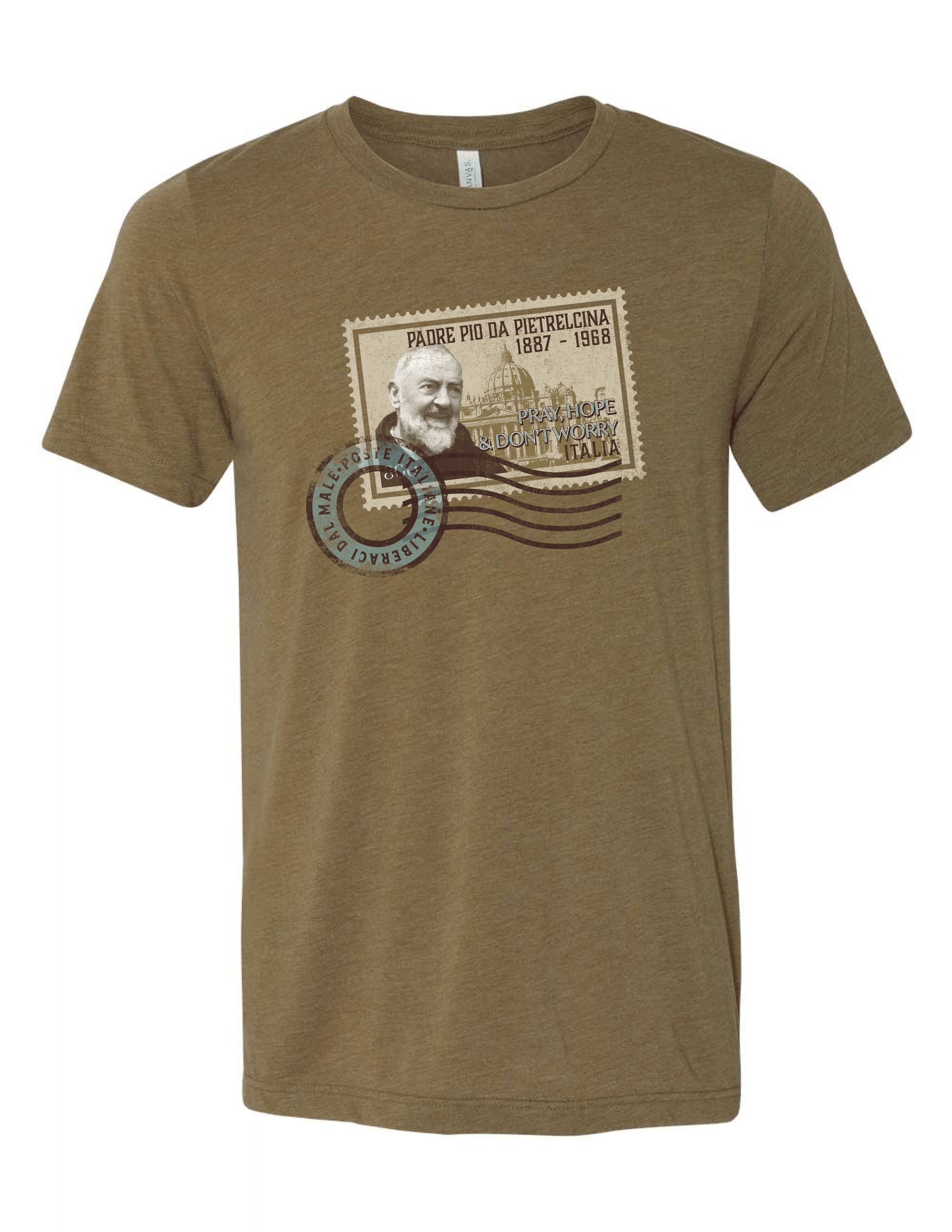 padre pio of pietrelcina vintage catholic religious graphic t shirt unisex faith apparel