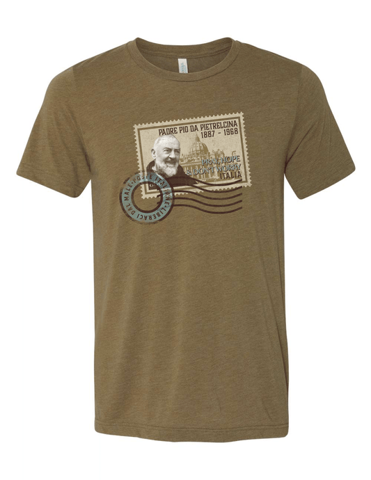 padre pio of pietrelcina vintage catholic religious graphic t shirt unisex faith apparel