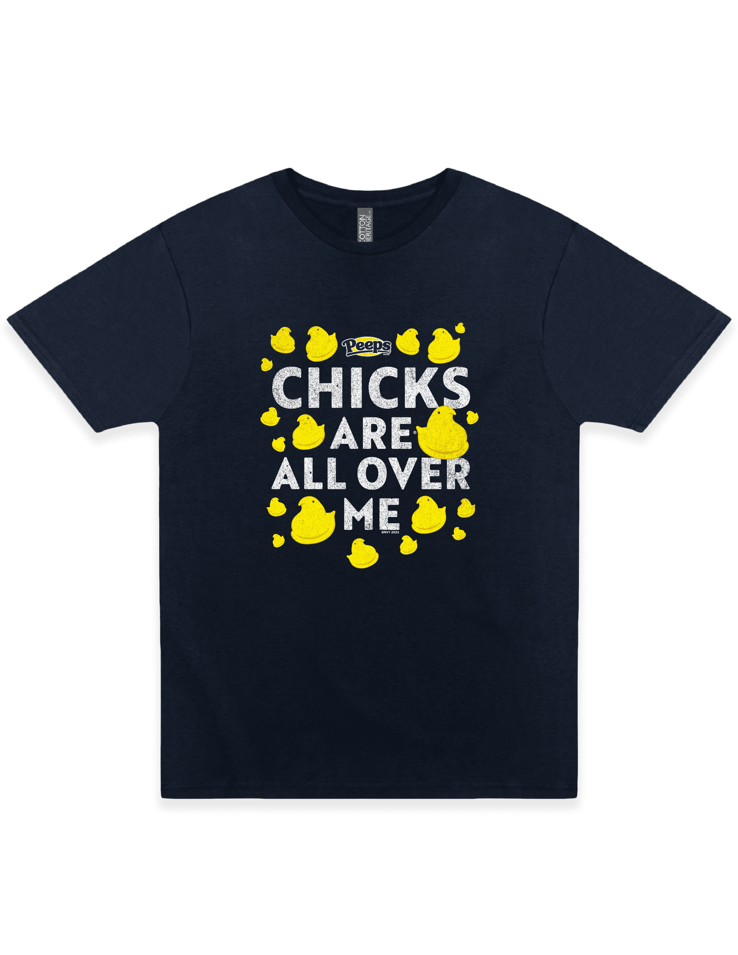 peeps chicks are all over me graphic t shirt officially licensed marshmallow candy unisex novelty tee