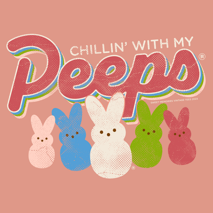 close up of peeps chillin with my peeps marshmallow candy graphic
