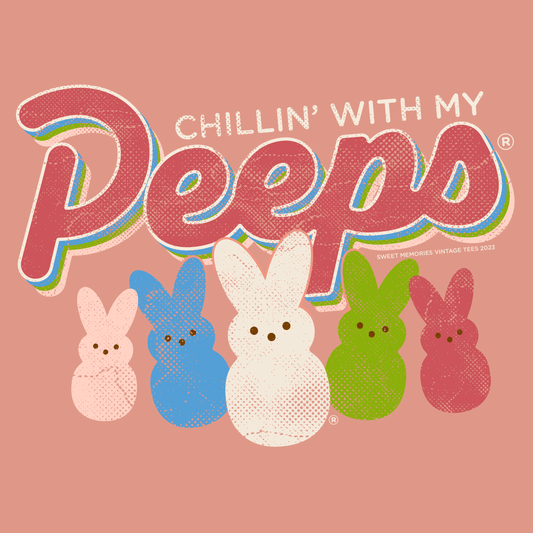 close up of peeps chillin with my peeps marshmallow candy graphic