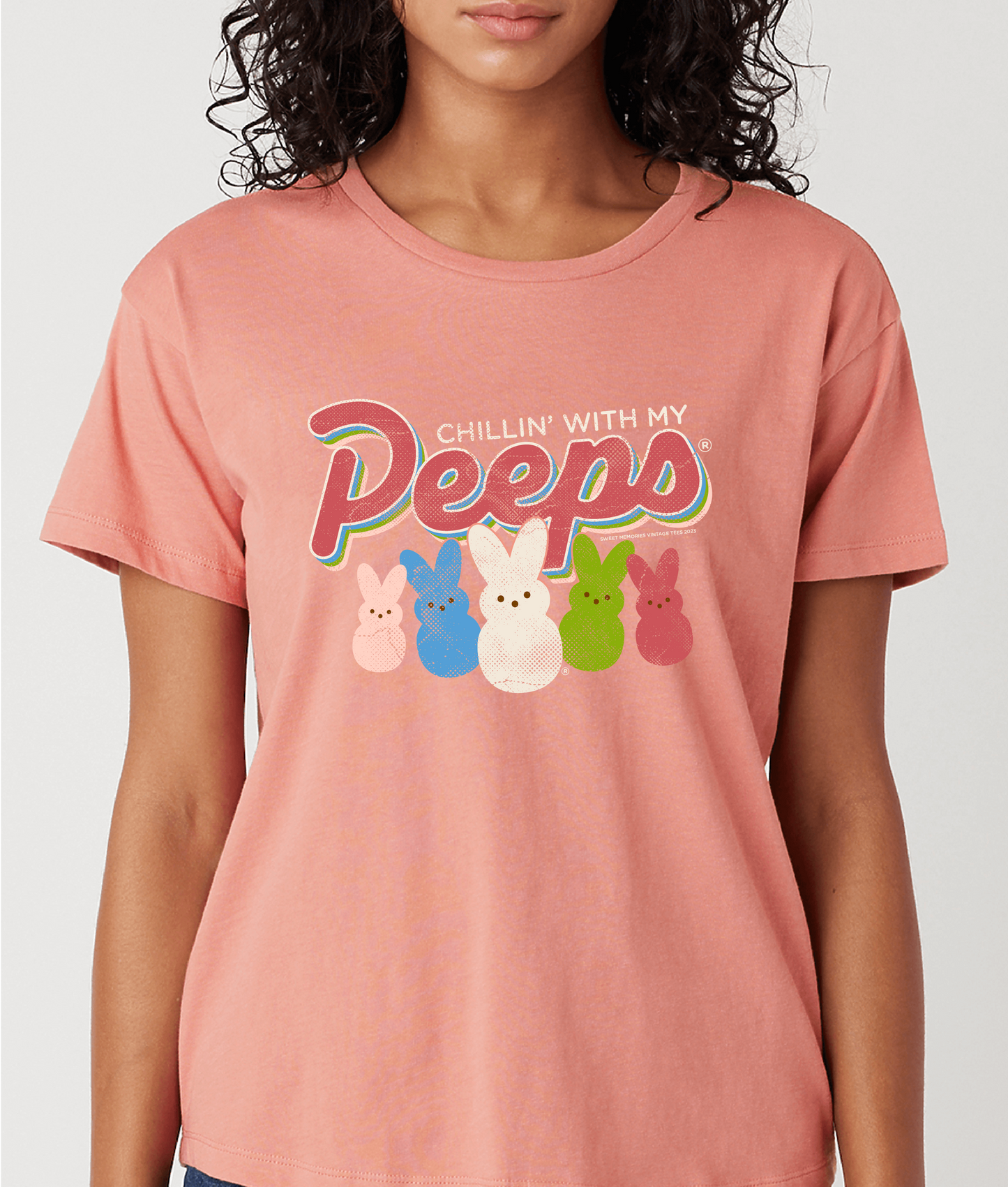 unisex peeps chillin with my peeps shirt styled casually fun candy lover outfit