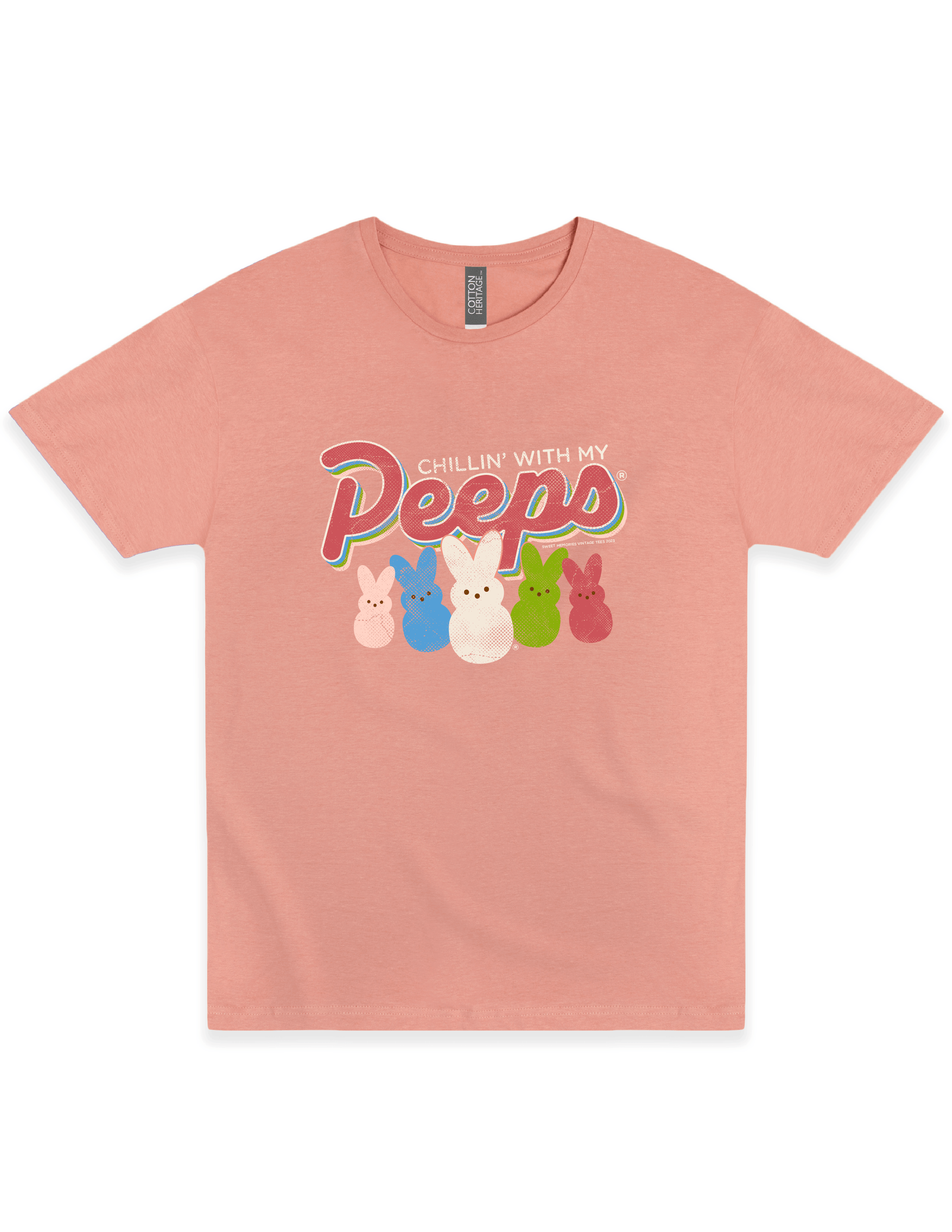 peeps chillin with my peeps graphic t shirt officially licensed marshmallow candy unisex novelty tee
